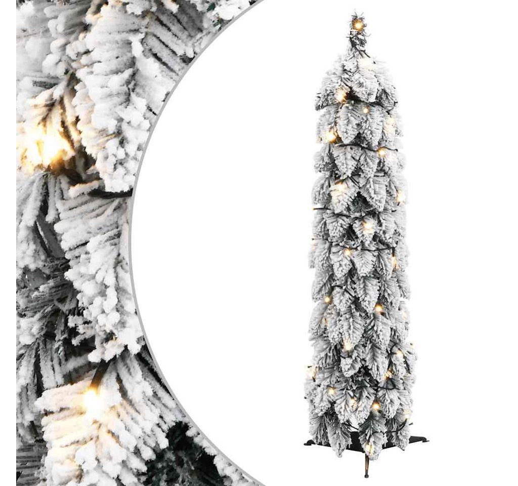 Kunstpflanze, vidaXL, Künstlicher Weihnachtsbaum Beleuchtung & Schnee 45 LEDs 90 cm von vidaXL