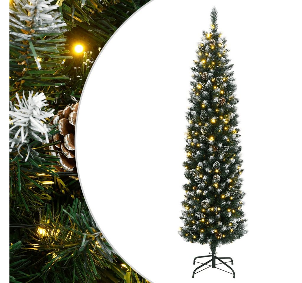 Kunstpflanze, vidaXL, Künstlicher Weihnachtsbaum Schlank 150 LEDs 150 cm von vidaXL