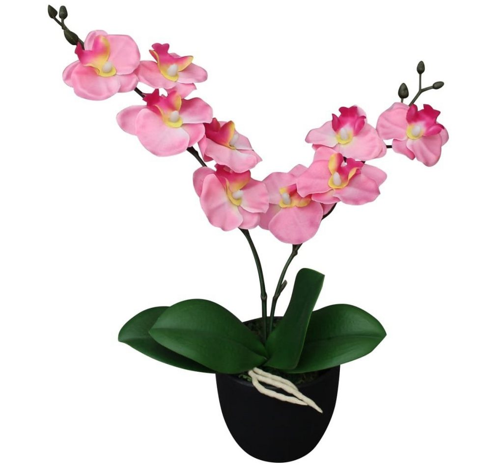 Kunstrasen Künstliche Orchidee mit Topf 30 cm Rosa, vidaXL, Höhe: 30 mm von vidaXL