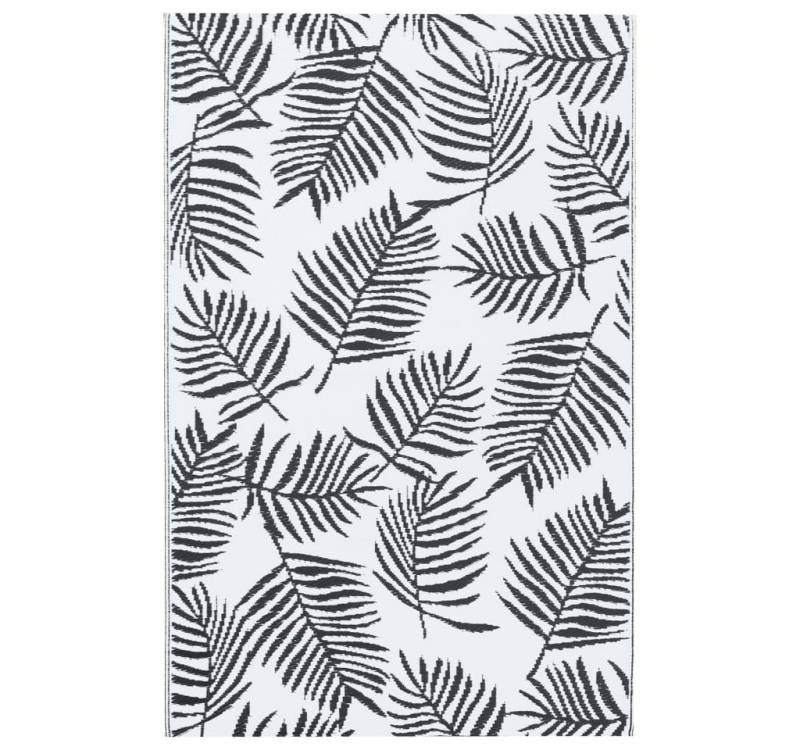 vidaXL Outdoorteppich, BalkonteppichWeiß und Schwarz 80x150 cm PP von vidaXL