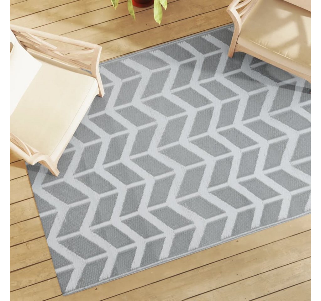 Outdoorteppich Outdoor-Teppich Grau 140x200 cm PP, vidaXL von vidaXL