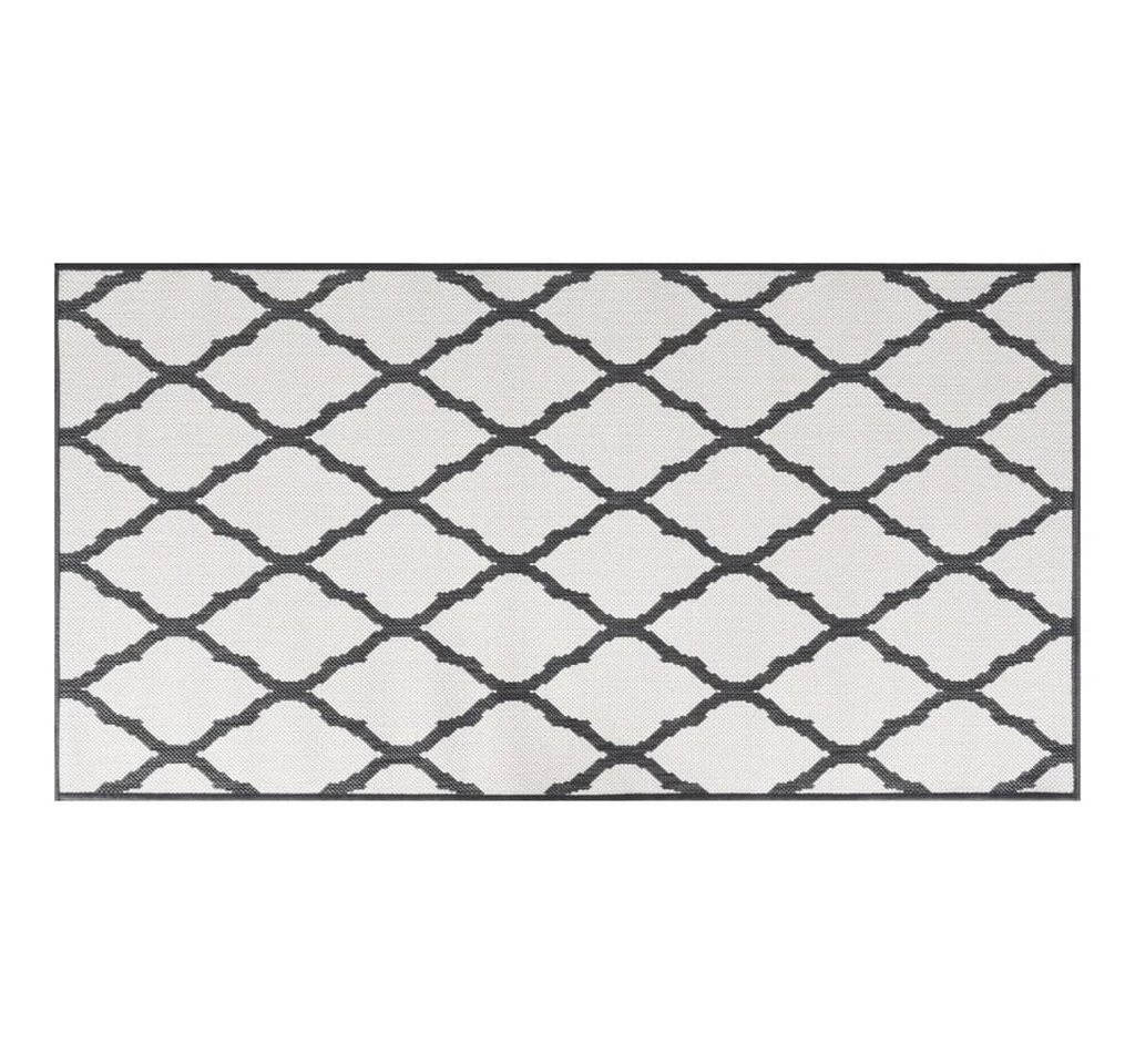 Outdoorteppich Outdoor-Teppich Grau und Weiß 80x150 cm Beidseitig Nutzbar, vidaXL von vidaXL