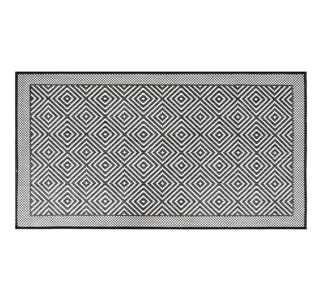 Outdoorteppich Outdoor-Teppich Grau und Weiß 80x150 cm Beidseitig Nutzbar, vidaXL von vidaXL