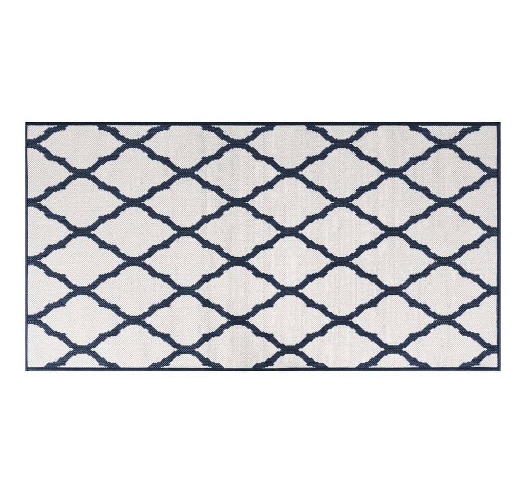 Outdoorteppich Outdoor-Teppich Marineblau Weiß 80x150 cm Beidseitig Nutzbar, vidaXL von vidaXL