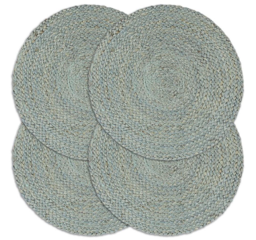 Platzset, Tischsets 4 Stk. Olivgrün 38 cm Rund Jute, vidaXL, (4-St) von vidaXL