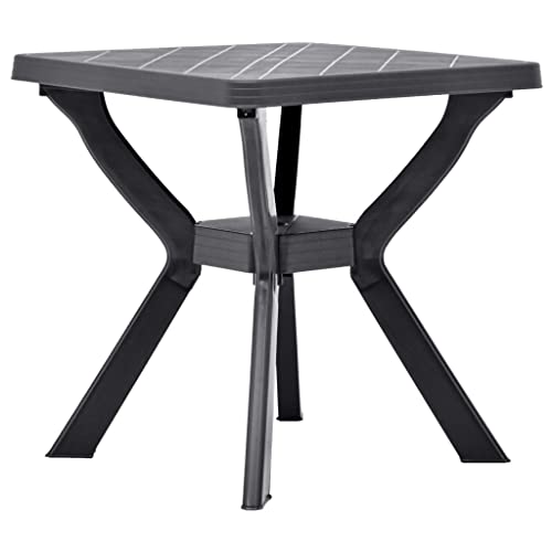 Robuster Gartentisch Campingtisch Beistelltisch 70x70cm Kunststoff - Anthrazit von vidaXL