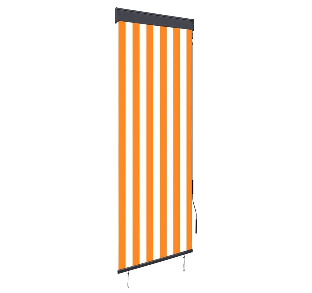 Rollo Außenrollo 80 x 250 cm Weiß und Orange, vidaXL von vidaXL