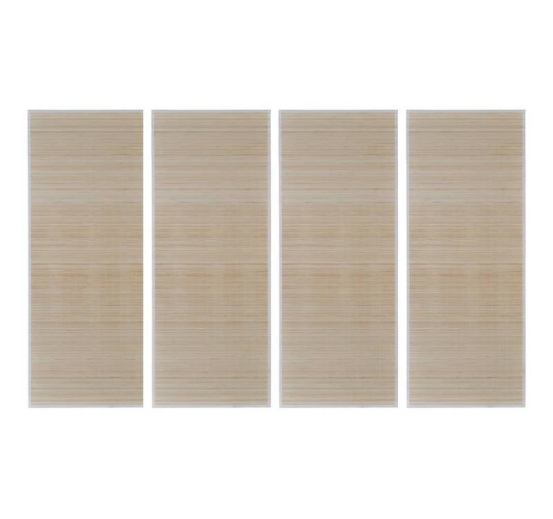 vidaXL Teppich Bambusteppiche 4 Stk. Rechteckig Natur 120x180 cm, Rechteckig von vidaXL