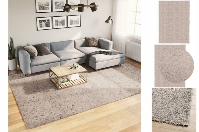 Teppich Shaggy-Teppich PAMPLONA Hochflor Modern Beige 240x340 cm, vidaXL, Höhe: 0 mm von vidaXL