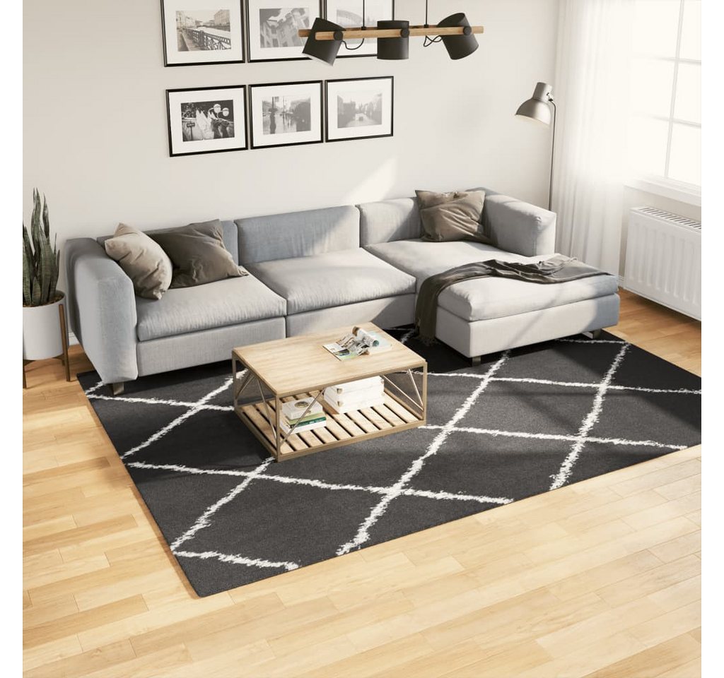 Teppich Teppich Shaggy Hochflor Modern Schwarz und Creme 200x280 cm, vidaXL, Rechteckig von vidaXL