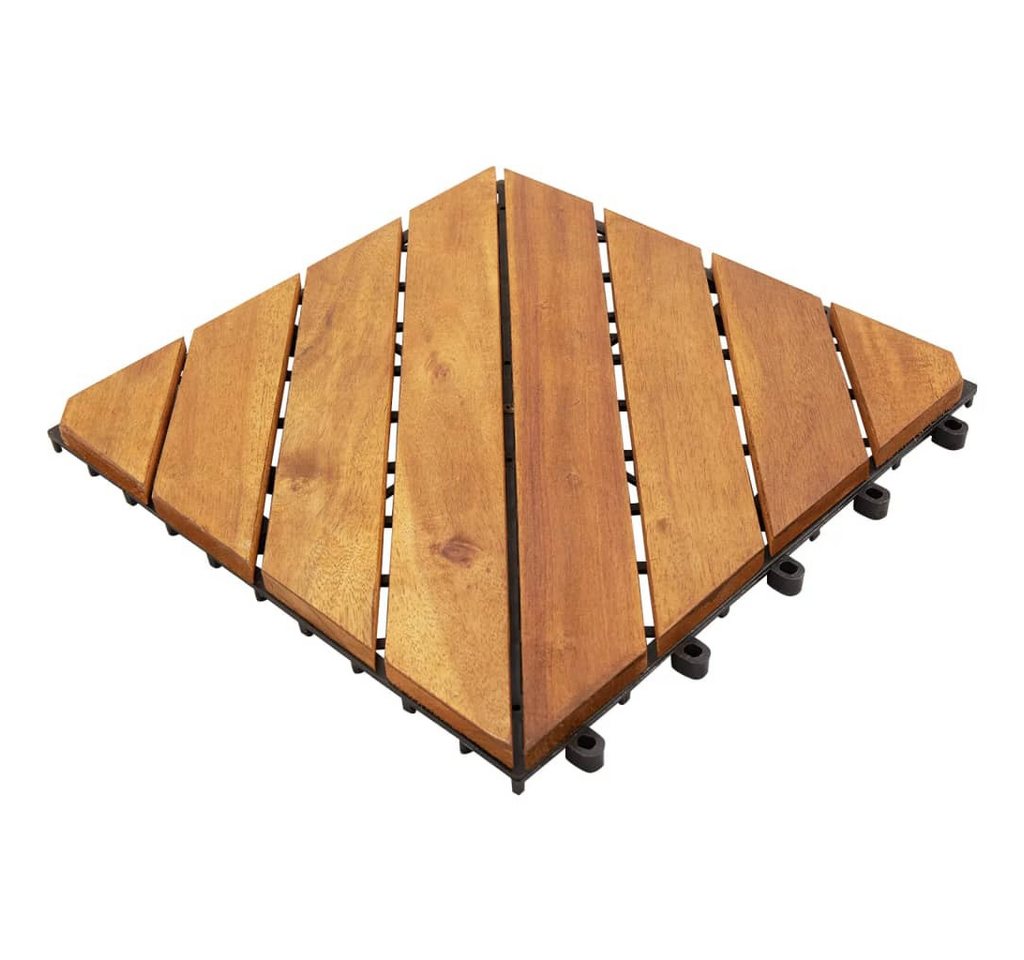 Teppichboden Terrassenfliesen 20 Stk. Weiß 30x30 cm Massivholz Akazie, vidaXL von vidaXL