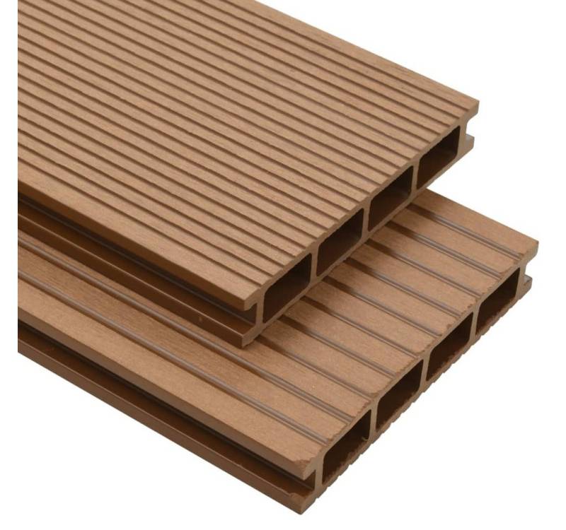 vidaXL Teppichboden WPC Hohlkammer Terrassendielen mit Zubehör 40 m² 4 m, Höhe: 2.5 mm von vidaXL