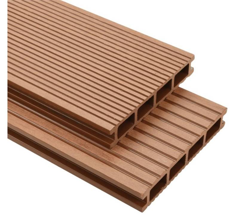 vidaXL Teppichboden WPC Terrassendielen mit Zubehör 30 m² 4 m Braun, Höhe: 2.5 mm von vidaXL