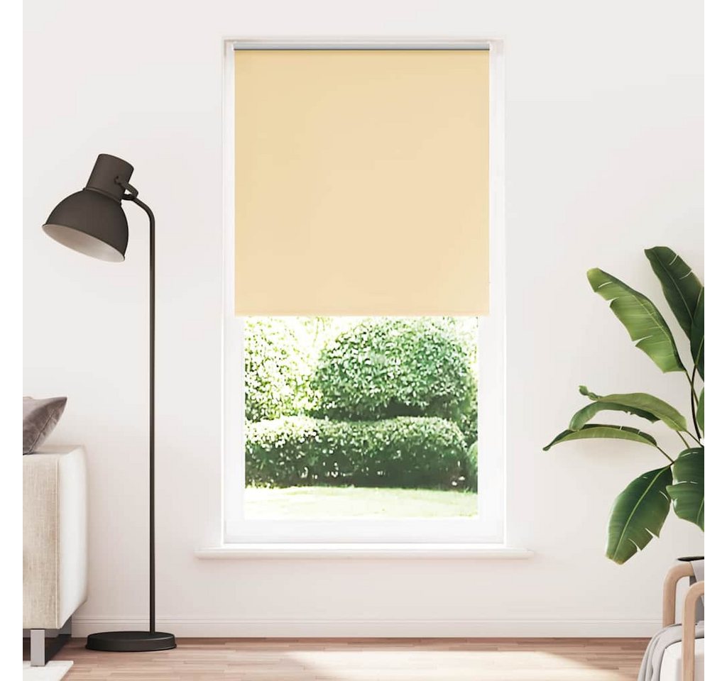 Verdunklungsrollo, vidaXL, Verdunkelungsrollo Beige 110x210 cm Stoffbreite 105,7 cm von vidaXL