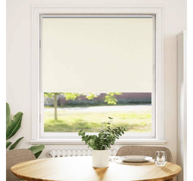 Verdunklungsrollo, vidaXL, Verdunkelungsrollo Cremeweiß 105x130cm Stoffbreite 100,7cm von vidaXL