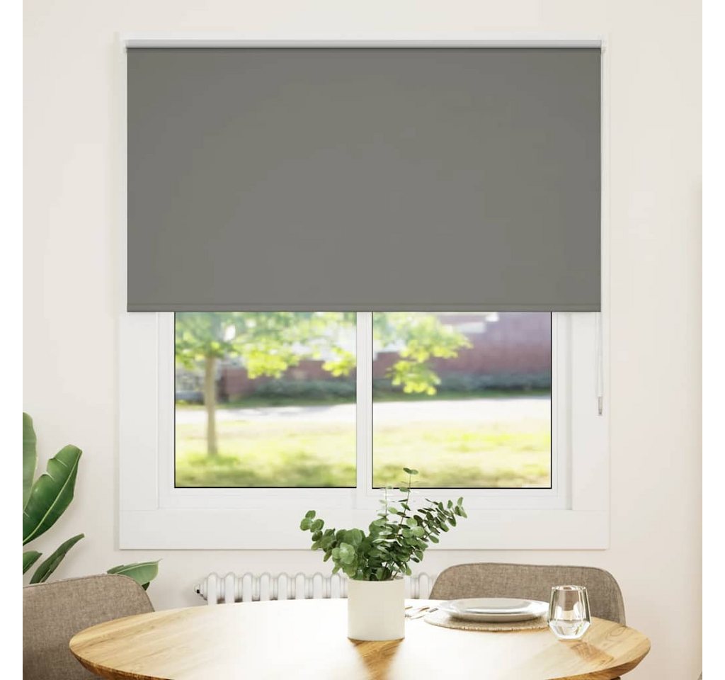 Verdunklungsrollo, vidaXL, Verdunkelungsrollo Grau 140x130cm Stoffbreite 136,6cm Polyester von vidaXL
