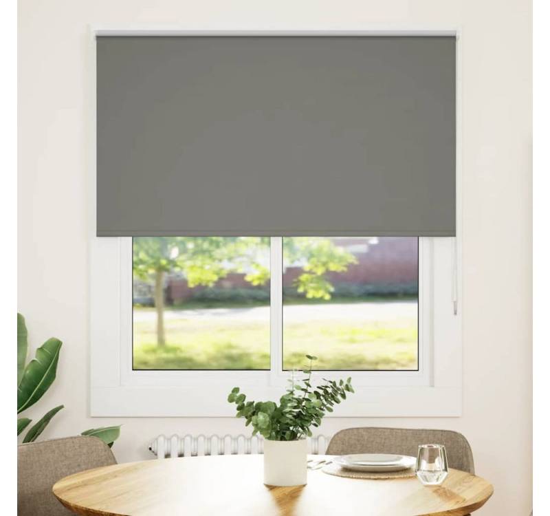 Verdunklungsrollo, vidaXL, Verdunkelungsrollo Grau 140x130cm Stoffbreite 136,6cm Polyester von vidaXL