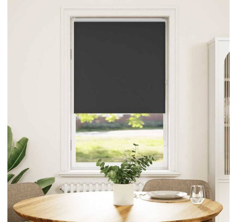 Verdunklungsrollo, vidaXL, Verdunkelungsrollo Schwarz 85x150 cm Stoffbreite 80,7 cm von vidaXL