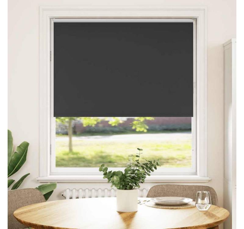 Verdunklungsrollo, vidaXL, Verdunkelungsrollo Schwarz 95x150 cm Stoffbreite 90,7 cm von vidaXL