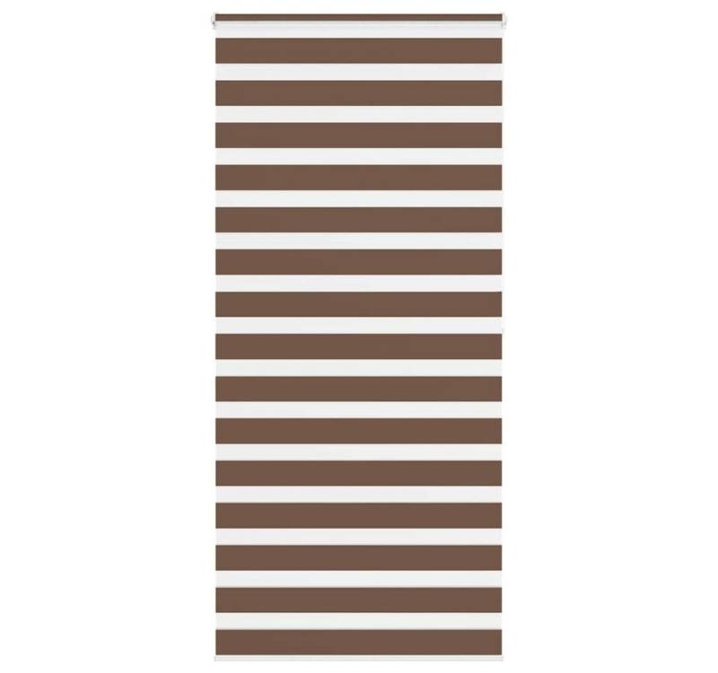 Verdunklungsrollo, vidaXL, Zebrarollo Braun 115x200 cm Stoffbreite 110,9 cm Polyester von vidaXL