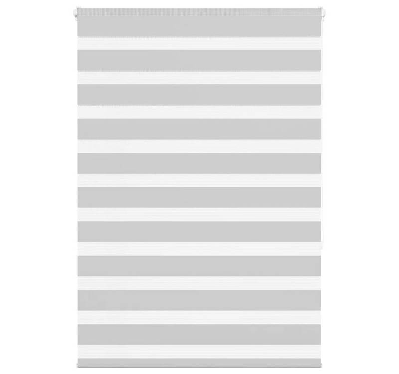 Verdunklungsrollo, vidaXL, Zebrarollo Hellgrau 95x150 cm Stoffbreite 90,9 cm Polyester von vidaXL