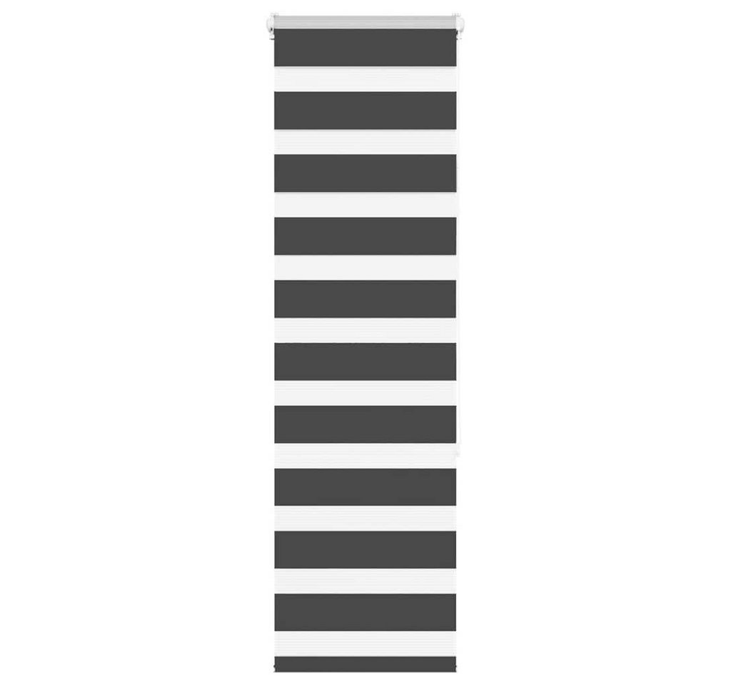 Verdunklungsrollo, vidaXL, Zebrarollo Schwarz 45x150 cm Stoffbreite 40,9 cm Polyester von vidaXL