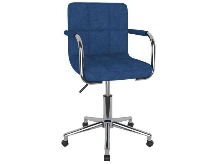 Vidaxl vidaXL Esszimmerstuhl Esszimmerstuhl Drehbar Blau Stoff (1 St), blau von vidaXL