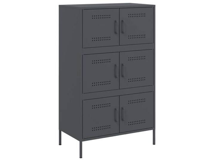 Vidaxl vidaXL Highboard Highboard Anthrazit 68x39x113 cm Stahl (1 St), Stahl, Anthrazit von vidaXL