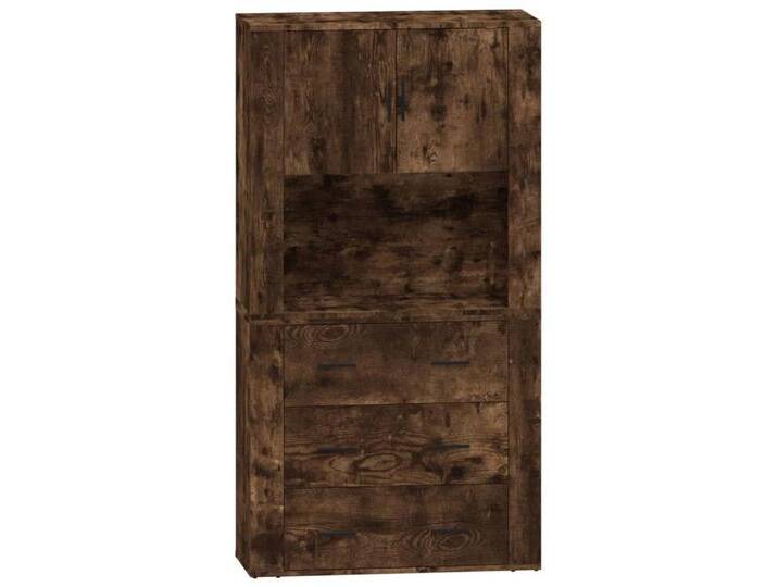Vidaxl vidaXL Highboard Highboard Räuchereiche Holzwerkstoff (1 St), braun von vidaXL