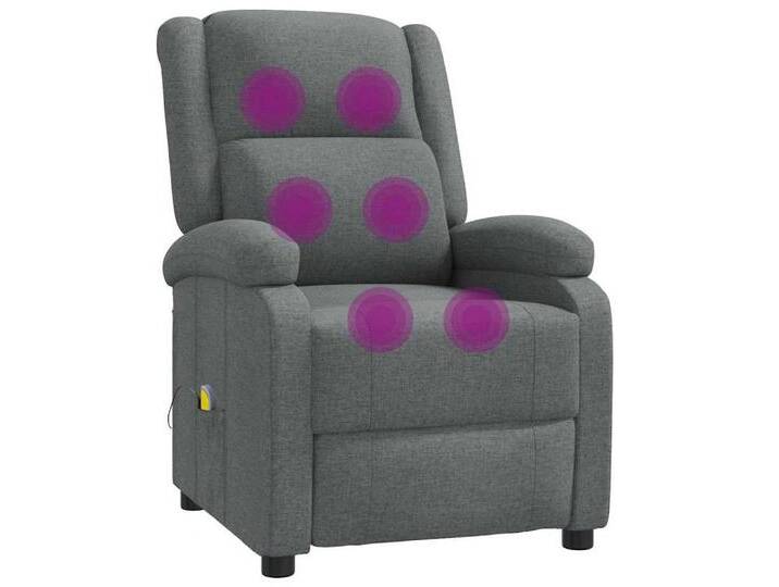 Vidaxl vidaXL Massagesessel Massagesessel Dunkelgrau Stoff (1-St), grau, Dunkelgrau von vidaXL