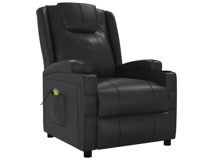 Vidaxl vidaXL Massagesessel Massagesessel Schwarz Kunstleder (1-St), schwarz, Schwarz von vidaXL