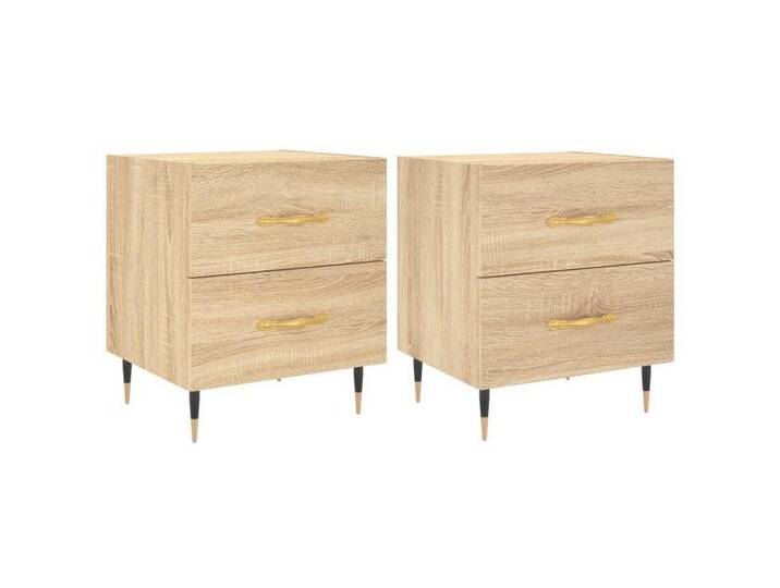 Vidaxl vidaXL Nachttisch Nachttische 2 Stk. Sonoma-Eiche 40x35x47,5 cm Holzwerkstoff (2-St) von vidaXL