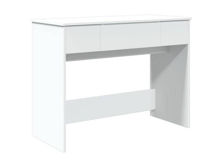 Vidaxl vidaXL Schminktisch Schminktisch mit Spiegel Weiß 100x45x76 cm (1-St), weiß von vidaXL