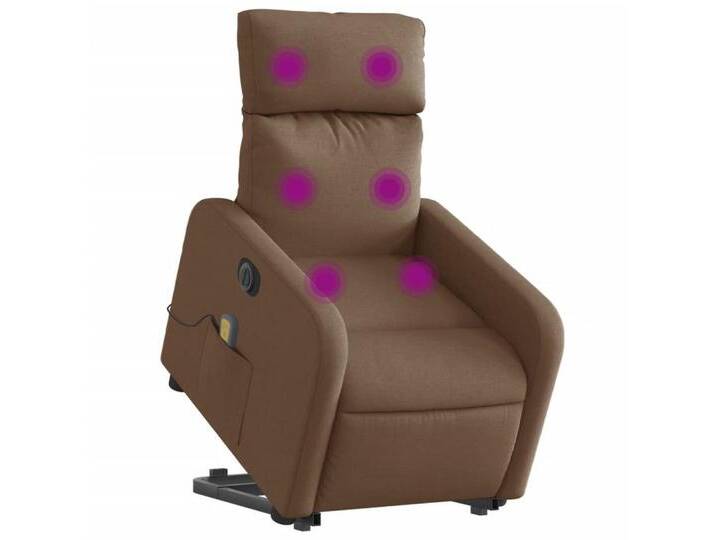 Vidaxl vidaXL Sessel Elektrischer Massagesessel mit Aufstehhilfe Braun Stoff (1-St), braun von vidaXL