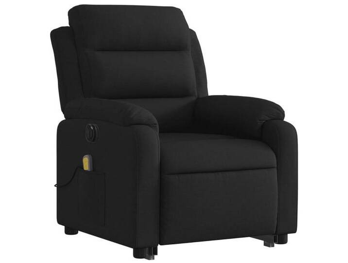Vidaxl vidaXL Sessel Elektrischer Massagesessel mit Aufstehhilfe Schwarz Stoff (1-St), schwarz von vidaXL
