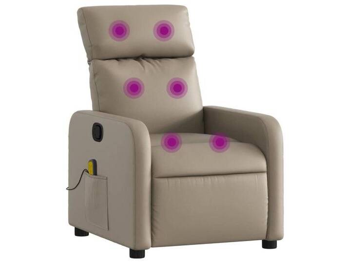 Vidaxl vidaXL Sessel Massagesessel Cappuccino-Braun Kunstleder (1-St) von vidaXL