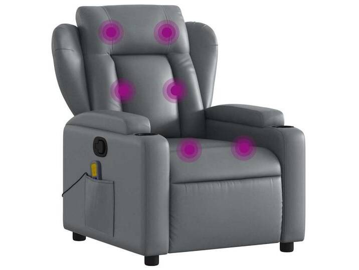 Vidaxl vidaXL Sessel Massagesessel Grau Kunstleder (1-St), grau von vidaXL
