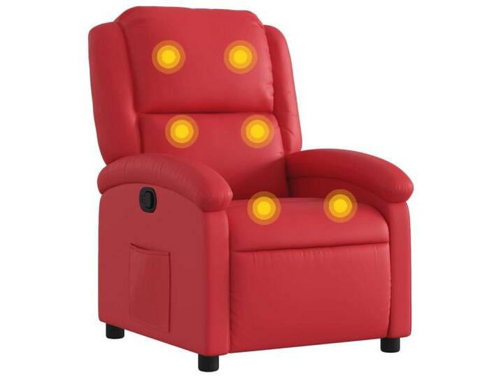 Vidaxl vidaXL Sessel Massagesessel Rot Kunstleder (1-St), rot von vidaXL