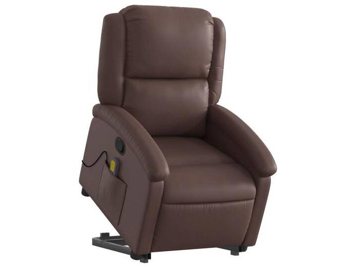 Vidaxl vidaXL Sessel Massagesessel mit Aufstehhilfe Braun Kunstleder (1-St), braun von vidaXL