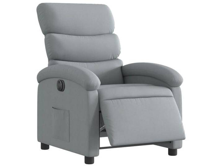 Vidaxl vidaXL Sessel Relaxsessel Elektrisch Hellgrau Stoff (1-St), grau von vidaXL