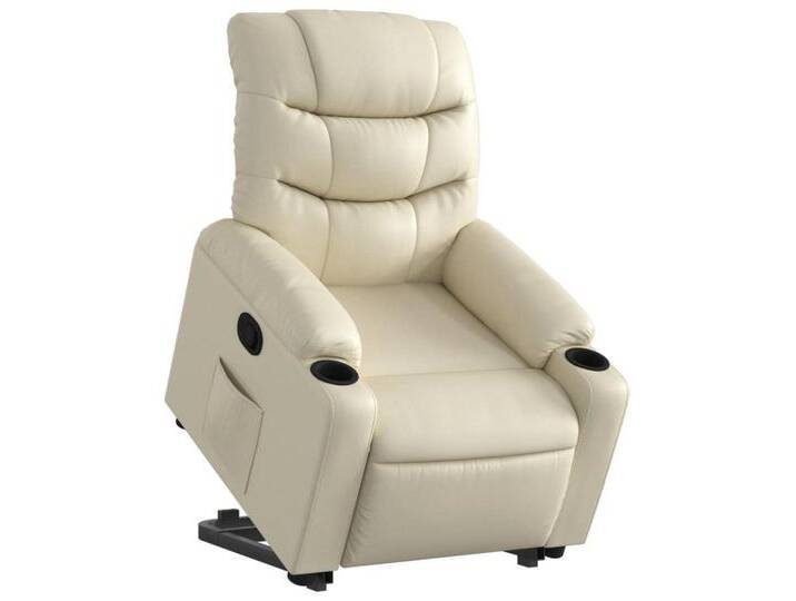 Vidaxl vidaXL Sessel Relaxsessel mit Aufstehhilfe Creme Kunstleder (1-St) von vidaXL
