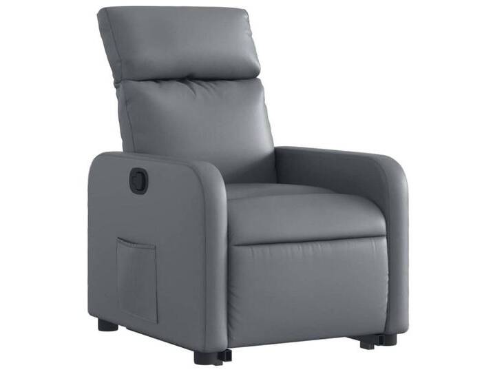 Vidaxl vidaXL Sessel Relaxsessel mit Aufstehhilfe Grau Kunstleder (1-St), grau von vidaXL
