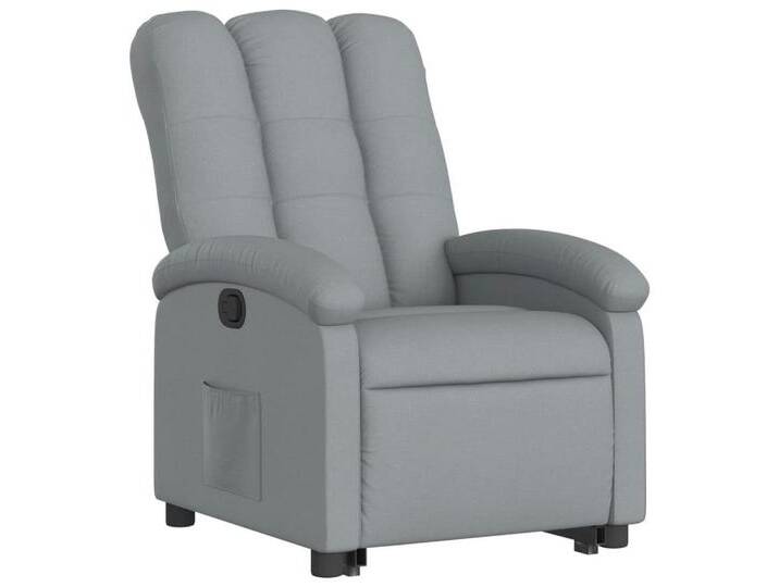 Vidaxl vidaXL Sessel Relaxsessel mit Aufstehhilfe Hellgrau Stoff (1-St), grau von vidaXL