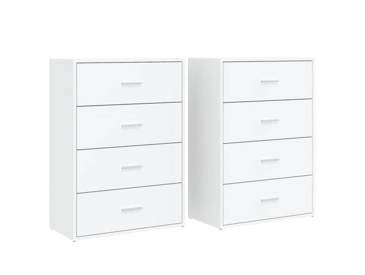 Vidaxl vidaXL Sideboard Sideboards 2 Stk. Weiß 60x31x84 cm Holzwerkstoff (1 St), weiß, Weiß von vidaXL