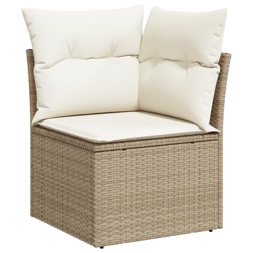 vidaXL 10-teiliges Garten Sofa Set mit Kissen Beige Poly Rattan Akazie, 2-Sitzer Garten Sofa mit Stauraum & Kissen Beige Poly Rattan vidaXL 10-teiliges Garten Sofa Set mit Kissen Beige Poly Rattan Akazie, 2-Sitzer Garten Sofa mit Stauraum & Kissen Beige Poly Rattan von vidaXL