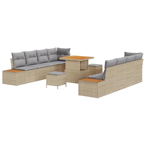 vidaXL Ecksofa Gartenset mit Kissen in Beige aus Poly Rattan – modernes Outdoor-Möbel für Balkon oder Terrasse. Bequeme Sitzgelegenheit, 6-modulares Lounge-Set, UV-beständig und verstellbar. vidaXL Ecksofa Gartenset mit Kissen in Beige aus Poly Rattan – modernes Outdoor-Möbel für Balkon oder Terrasse. Bequeme Sitzgelegenheit, 6-modulares Lounge-Set, UV-beständig und verstellbar. von vidaXL