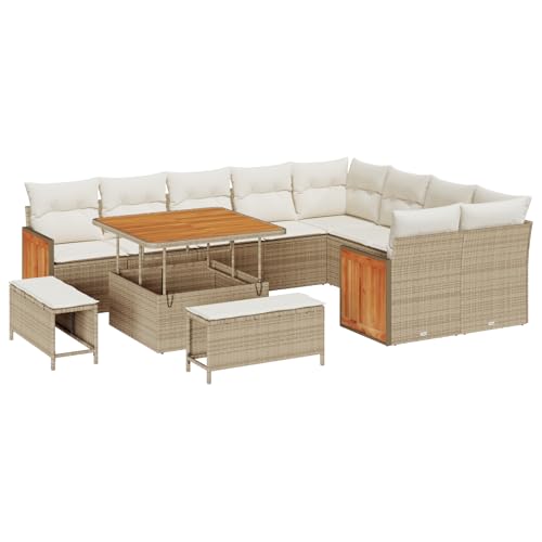 vidaXL großes Ecksofa-Set mit Kissen aus UV-beständigem Poly-Rattan, 5-Sitzer, Moderne Sitzgelegenheiten für draußen, inklusive Kaffeetisch, ideal für Gärten, Terrassen und Balkone. vidaXL großes Ecksofa-Set mit Kissen aus UV-beständigem Poly-Rattan, 5-Sitzer, Moderne Sitzgelegenheiten für draußen, inklusive Kaffeetisch, ideal für Gärten, Terrassen und Balkone. von vidaXL