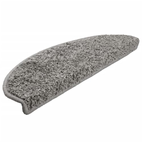 vidaXL Stufenmatten 15 STK. 65x21x4 cm Grau Halbrund Groß von vidaXL