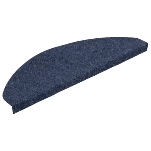 vidaXL Stufenmatten 15 STK., Treppenmatten für Treppenstufen, Treppenteppich Selbstklebend, Treppenstufenmatte Treppenschutz, 65x22,5x3,5cm Blau von vidaXL