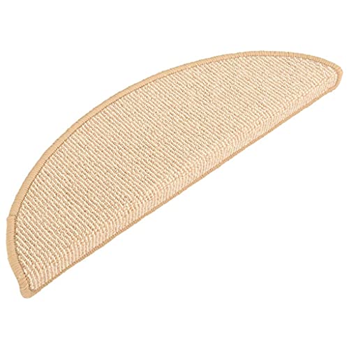 vidaXL 15x Treppenmatte Treppenschutz Treppenmatten Stufenmatten Stufenmatte Treppenteppich Treppenschoner Stufenschoner Creme 56x17x3cm von vidaXL